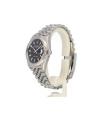 Rolex Datejust 36 steel - white gold fluted black Jubilee 2020 B+P | NEW ROLEX SERVICE