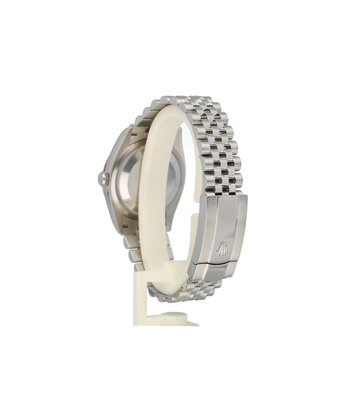 Rolex Datejust 36 steel - white gold fluted black Jubilee 2020 B+P | NEW ROLEX SERVICE