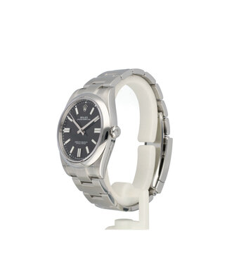 Rolex Oyster Perpetual 41 steel black domed Oyster 2023 box + papers