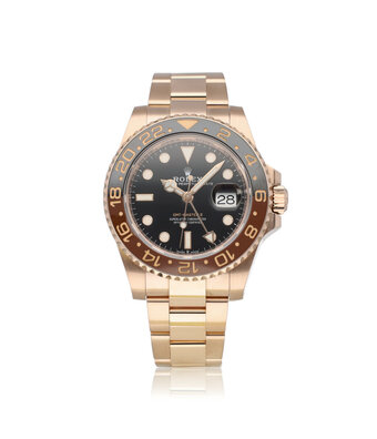 Rolex GMT-Master II 40 rose gold rootbeer 2021 Oyster box + papers