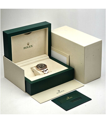 Rolex GMT-Master II 40 rose gold rootbeer 2021 Oyster box + papers