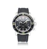 Blancpain Fifty Fathoms Chronograph Flyback 45 steel black 2016 box + papers