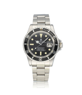 Rolex Submariner Date 40 steel black matte Oyster 294-serial - 1970