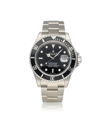 Rolex Submariner Date 40 NOS / UNWORN / STICKERS steel black - collectors set  K-serial 2001 B+P