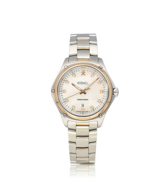 Ebel Discovery  33 steel - rose gold MOP diamond box + papers