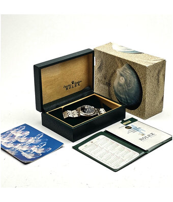 Rolex Datejust Oysterquartz steel black Jubilee 1981 box + papers