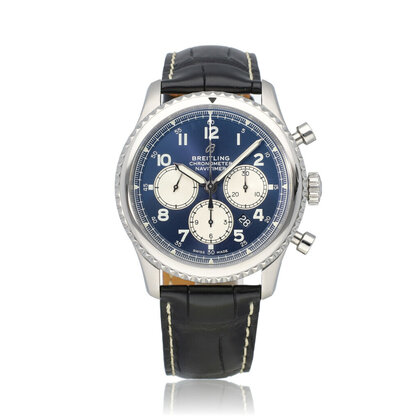Navitimer 8 Chronograph 43 steel blue 2021 box + papers