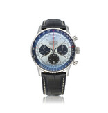 Breitling Navitimer B01 Chronograph 41 steel ice blue 2023 box + papers