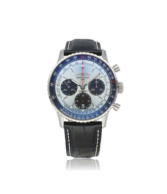 Breitling Navitimer B01 Chronograph 41 steel ice blue 2023 box + papers
