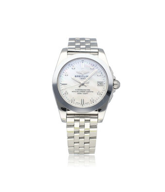 Breitling Galactic  36 steel MOP diamond 2015 B+P | NEW BREITLING SERVICE