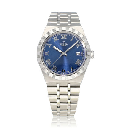 Tudor Royal Date 38 blue roman 2023 box + papers