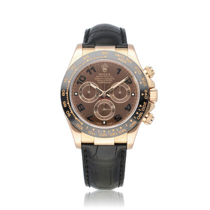 Daytona  40 rose gold choco / brown 2010 + box | NEW ROLEX STRAP