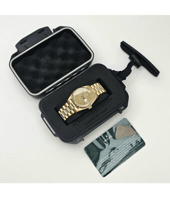 Rolex Day-Date 36 yellow gold pie-pan taupe / Havana President 28-serial - 1971 | ROLEX SERVICED