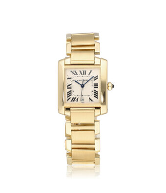 Cartier Tank Française LM yellow gold - large | 1997 B+P | NEW CARTIER SERVICE
