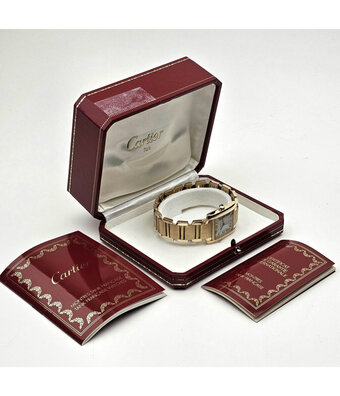 Cartier Tank Française LM yellow gold - large | 1997 B+P | NEW CARTIER SERVICE