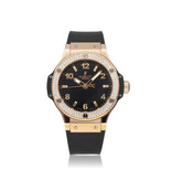 Hublot Big Bang Gold Diamonds 38 factory diamond bezel 2010 + papers | rose gold