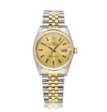 Rolex Datejust 36 steel gold champagne wide boy Jubilee - 1979 | NEW ROLEX SERVICE