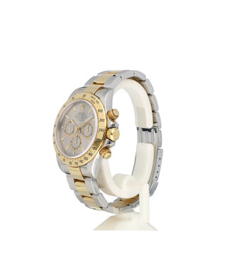 Rolex Daytona  40 steel - gold silver / grey 2000 B+P | NEW ROLEX SERVICE