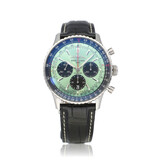 Breitling Navitimer B01 Chronograph 43 steel green 2023 B+P | NEW BREITLING SERVICE