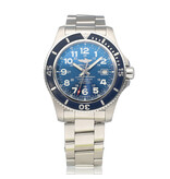 Breitling Superocean  44 steel blue 2019 B+P | NEW BREITLING SERVICE