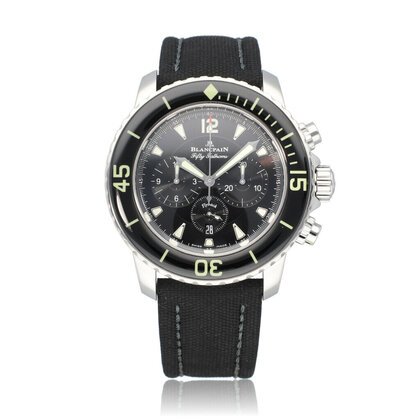 Fifty Fathoms Chronograph Flyback 45 steel 2022 box + papers