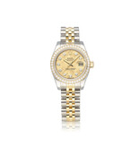 Rolex Lady-Datejust 26 steel - gold crystal factory diamond Jubilee 2014 + papers