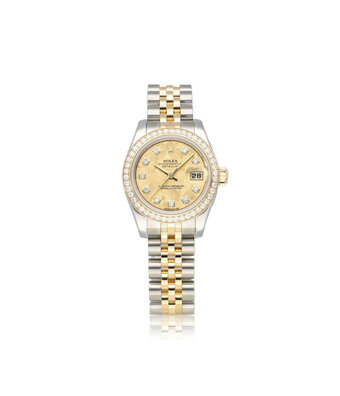 Rolex Lady-Datejust 26 steel - gold crystal factory diamond Jubilee 2014 + papers