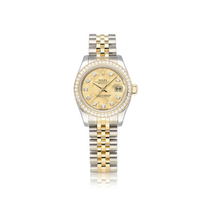 Lady-Datejust 26 steel - gold crystal factory diamond Jubilee 2014 + papers