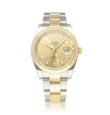Rolex Datejust 41 steel - yellow gold champagne domed Oyster 2022 box + papers