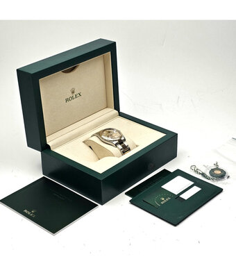 Rolex Datejust 36 steel - yellow gold fluted champagne Oyster 2019 B+P | NEW ROLEX SERVICE