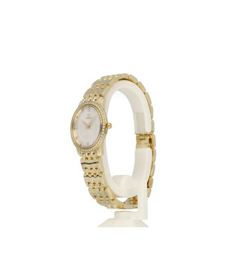 Omega De Ville Prestige  yellow gold factory diamond + box