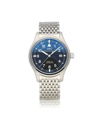 IWC Pilot Mark XV Spitfire 39 steel black 2003 B+P | NEW IWC SERVICE OF € 1.005,-