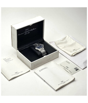 IWC Pilot Mark XV Spitfire 39 steel black 2003 B+P | NEW IWC SERVICE OF € 1.005,-