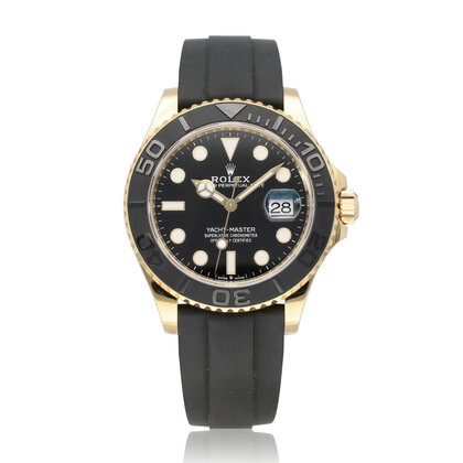 Yacht-master 42 yellow gold rubber - Oysterflex 2022 box + papers