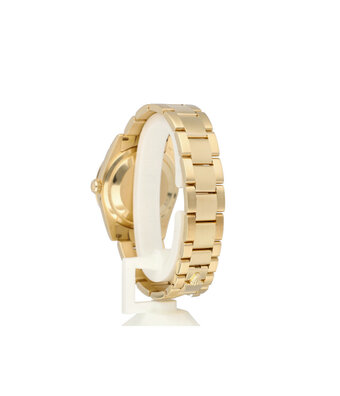 Rolex Day-Date 36 yellow gold white roman rehaut domed Oyster 2008 box + papers