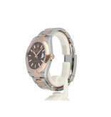 Rolex Datejust 41 steel - rose gold Oyster choco - brown 2019 box + papers