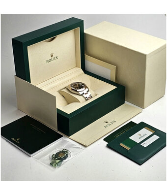 Rolex Datejust 41 steel - rose gold Oyster choco - brown 2019 box + papers