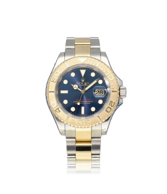 Rolex Yacht-master 40 steel - yellow gold blue D-serial 2005 | NEW ROLEX SERVICE