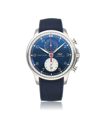 IWC Portugieser Chronograph Yacht Club Orlebar Brown 45 blue 2021 box + papers