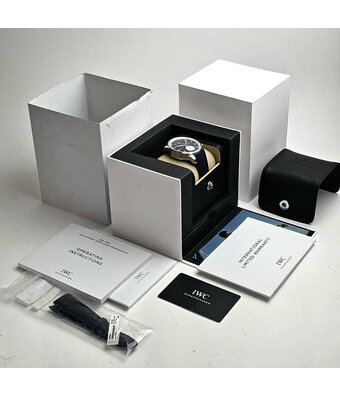 IWC Portugieser Chronograph Yacht Club Orlebar Brown 45 blue 2021 box + papers