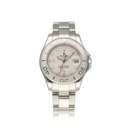 Yacht-master 35 steel - platinum red medium A-serial 1999 | NEW ROLEX SERVICE