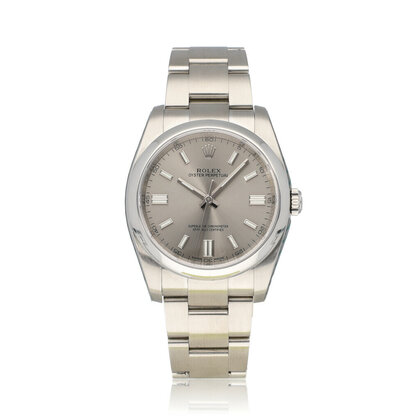 Oyster Perpetual 36 steel silver - grey - slate Oyster 2016 B+P | NEW ROLEX SERVICE