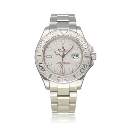 Yacht-master 40 steel - platinum - red - A-serial - 1999 | NEW ROLEX SERVICE