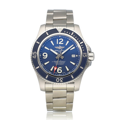 Superocean Automatic 44 steel blue 2019 B+P | NEW BREITLING SERVICE