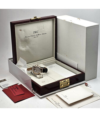 IWC Da Vinci Perpetual Chronograph 41 rose gold alligator + box | NEW IWC SERVICE
