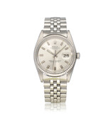 Rolex Datejust 36 steel - white gold silver pie pan / wide boy Jubilee 1969 + box