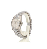 Rolex Day-Date 36 white gold silver President 1981 B+P | NEW ROLEX SERVICE