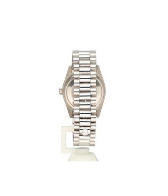 Rolex Day-Date 36 white gold silver President 1981 B+P | NEW ROLEX SERVICE