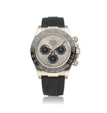 Rolex Daytona  40 white gold steel dial / grey / slate / ghost ceramic Oysterflex - rubber