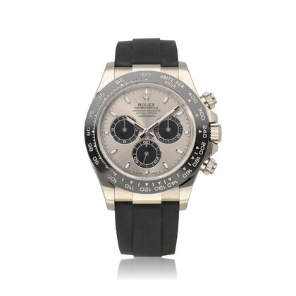 Daytona  40 white gold steel dial / grey / slate / ghost ceramic Oysterflex - rubber